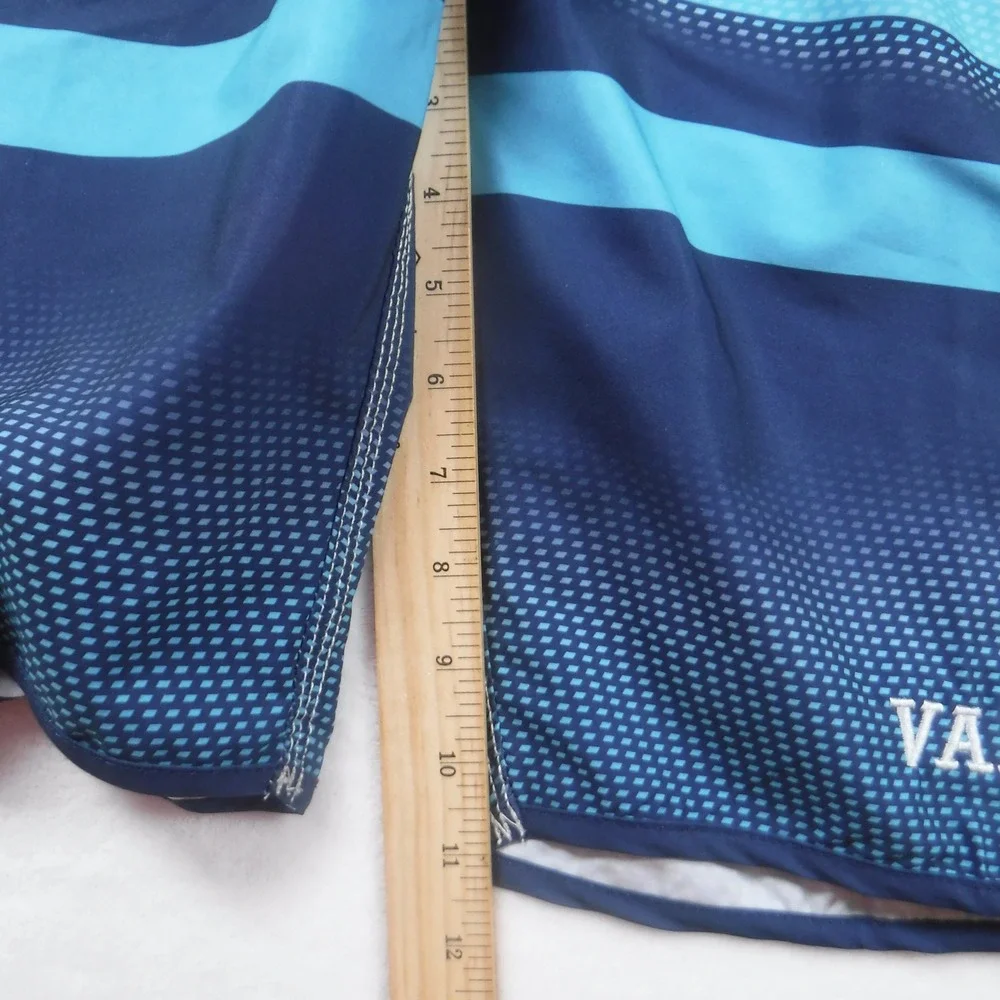 Banana Boat Mens Board Shorts Large Vail Striped Blue Rainbow UPF 50 Fast‎ Dry